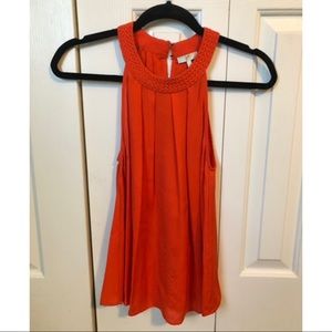 Joie Silk Tank Braided Collar Top